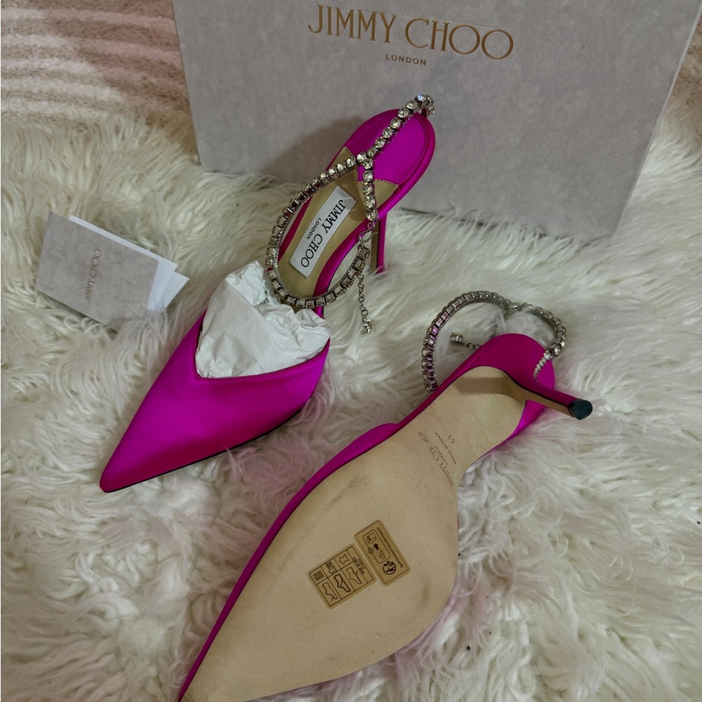 Jimmy Choo - Pink Saeda 100 heels - Picture 5 of 6